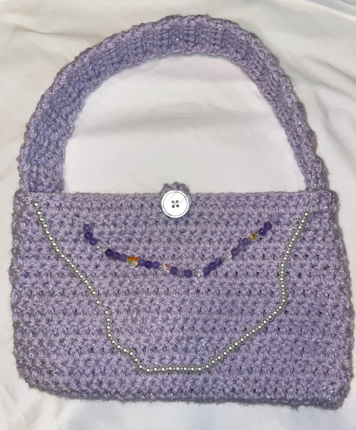 Lavender Beaded Purse