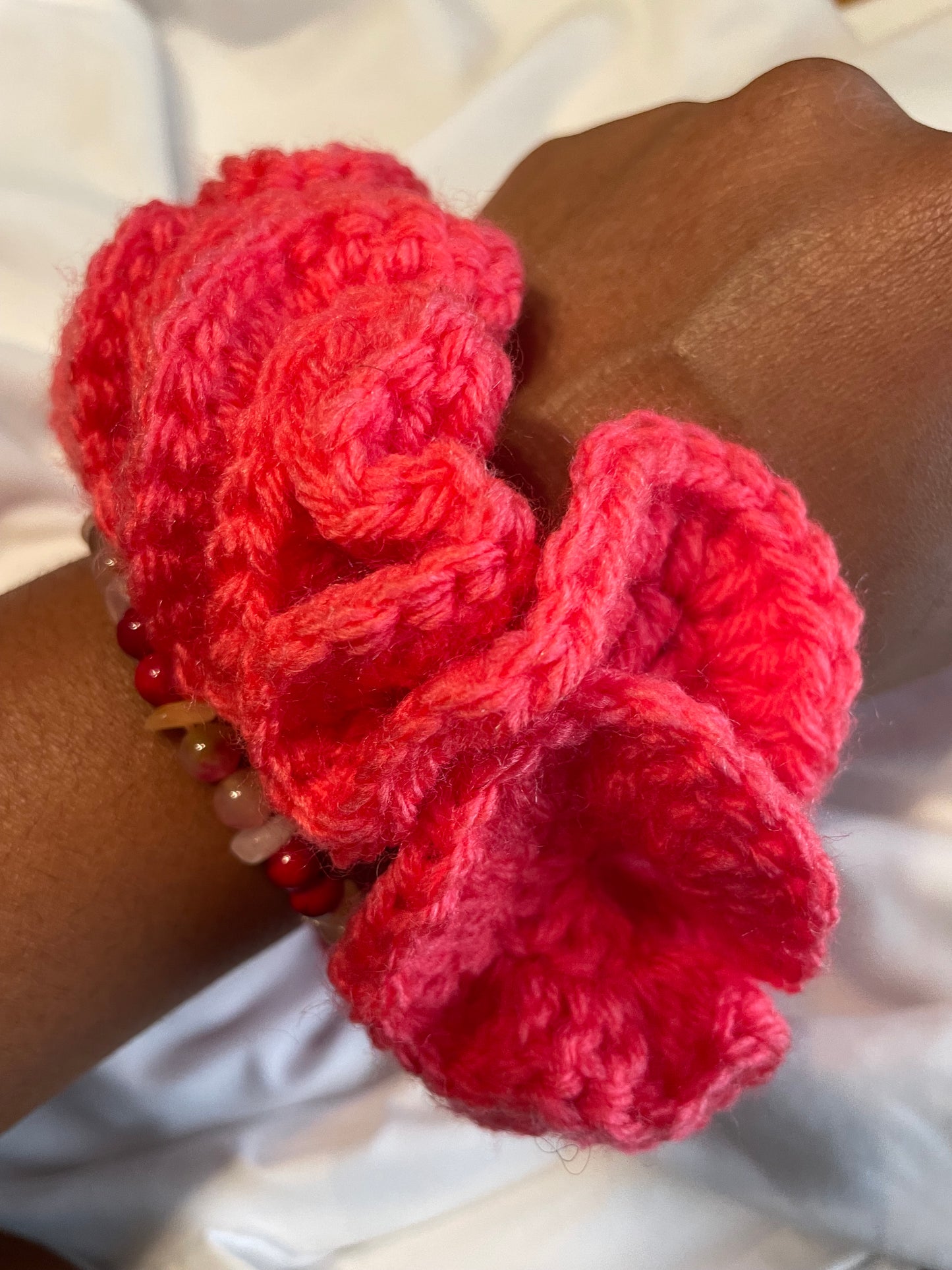 Crocheted scrunchie